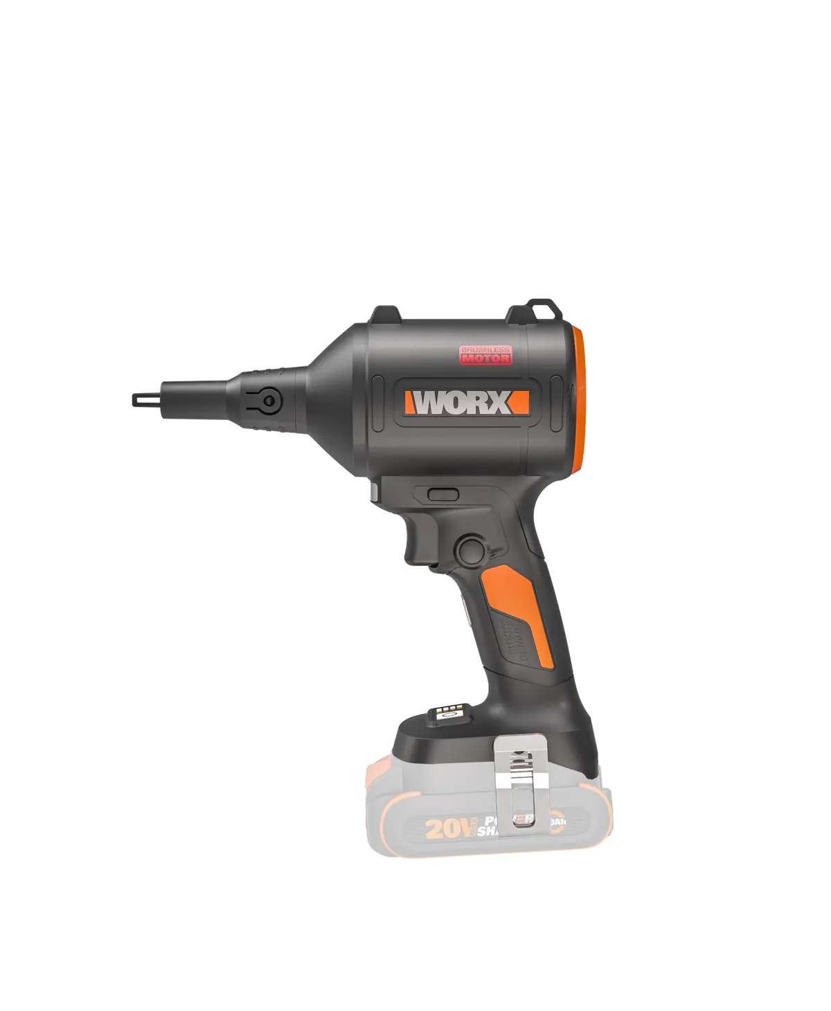 20 V 39 CFM 470 MPH brushless dust blower / inflator | Worx
