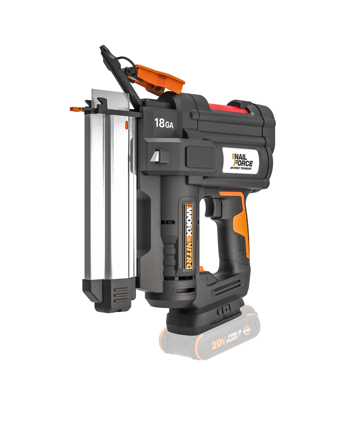 20V 18Ga brad nail gun - Tool Only