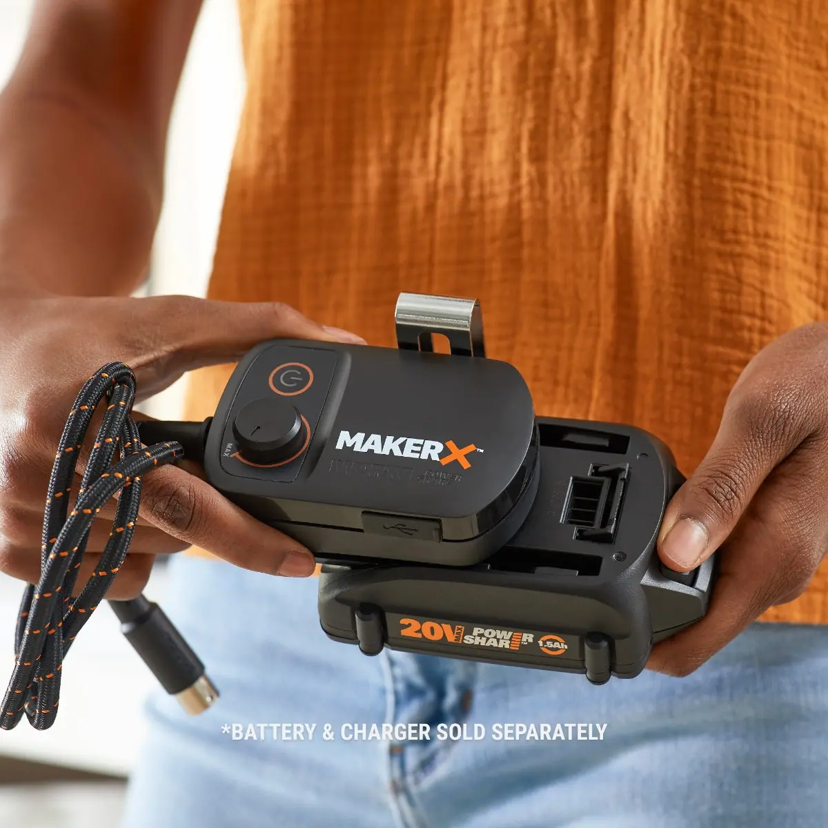 20V MAKERX HubX Power Source with USB Port | WORX