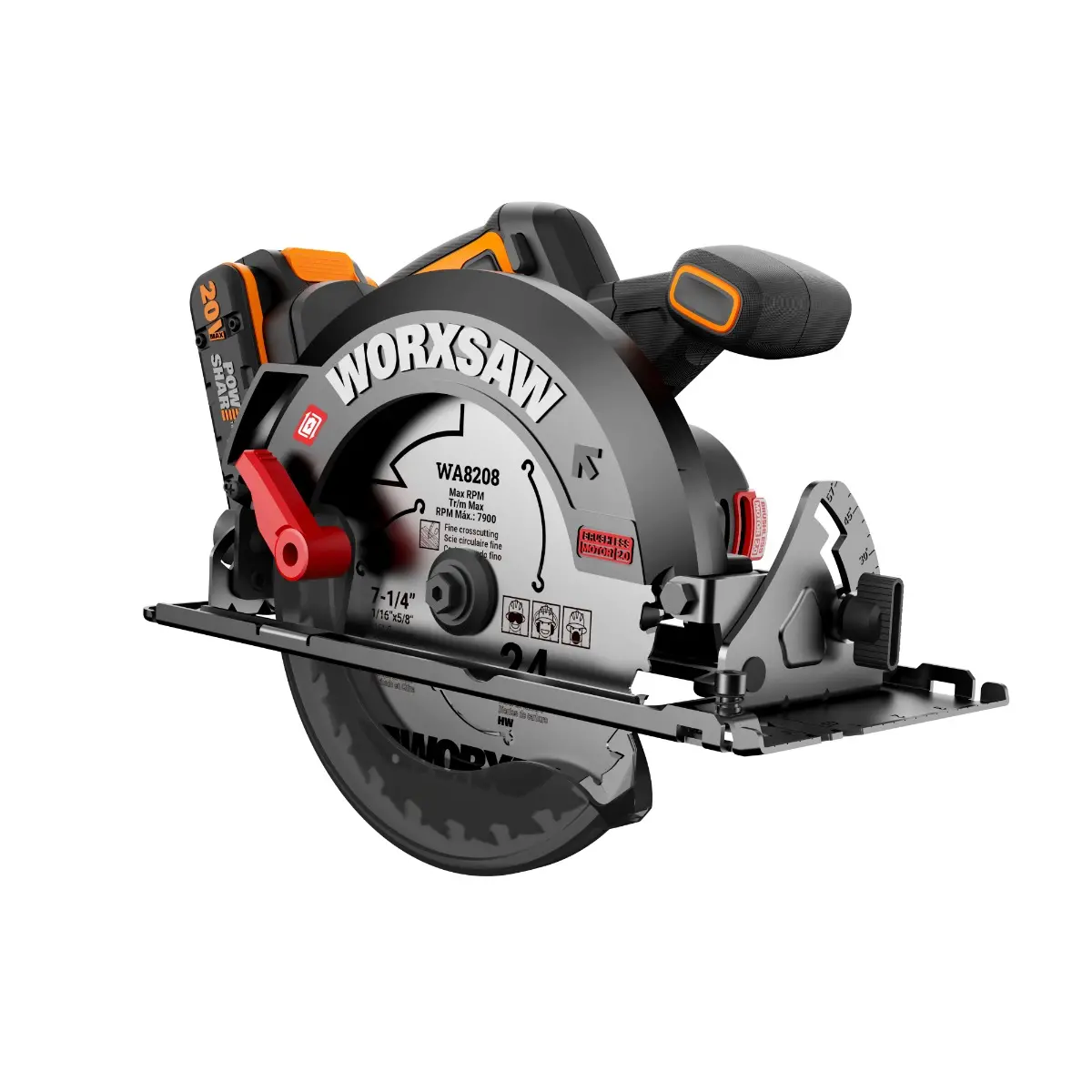20V 7-1/4" brushless circular saw