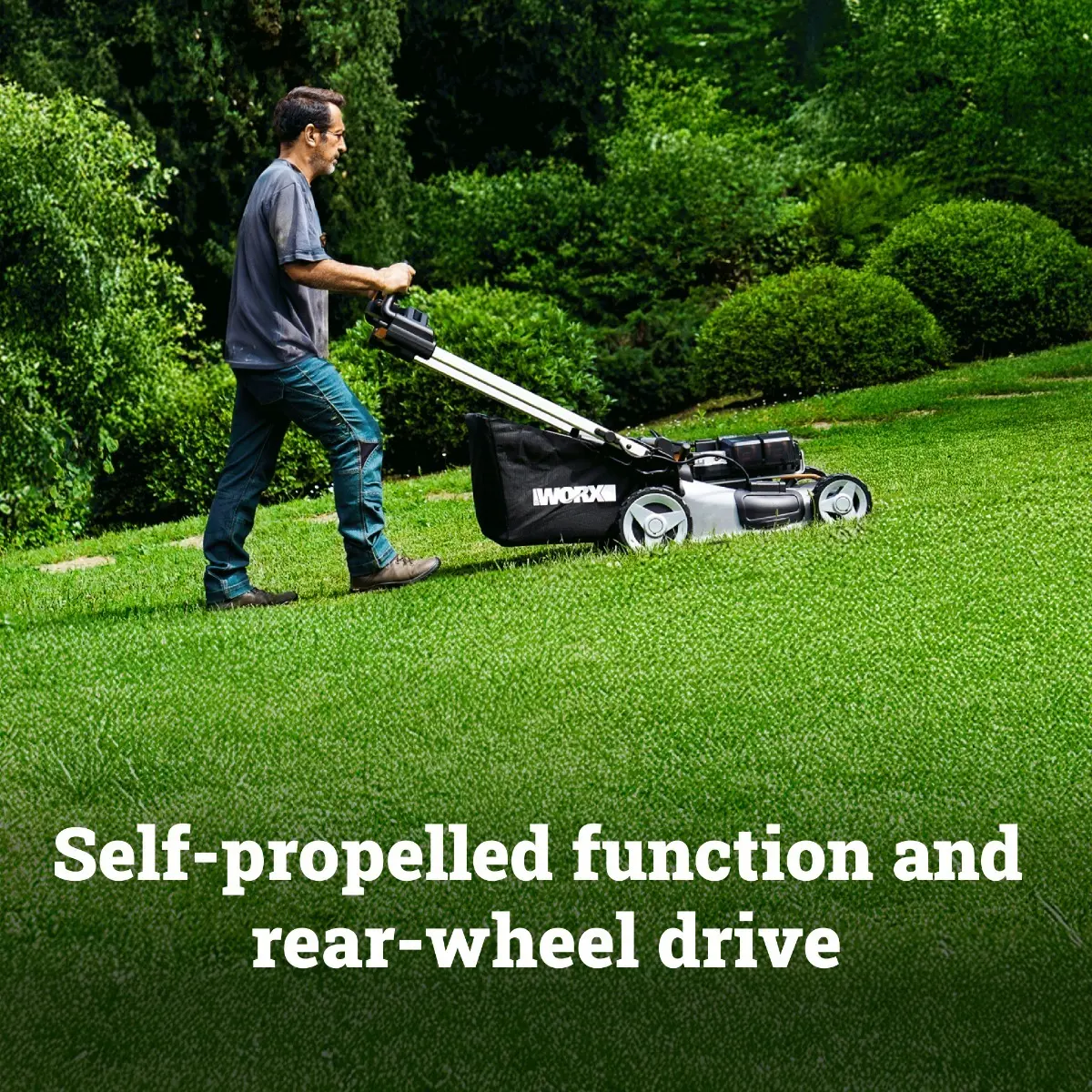 80V 21” self-propelled brushless lawn mower | WORX