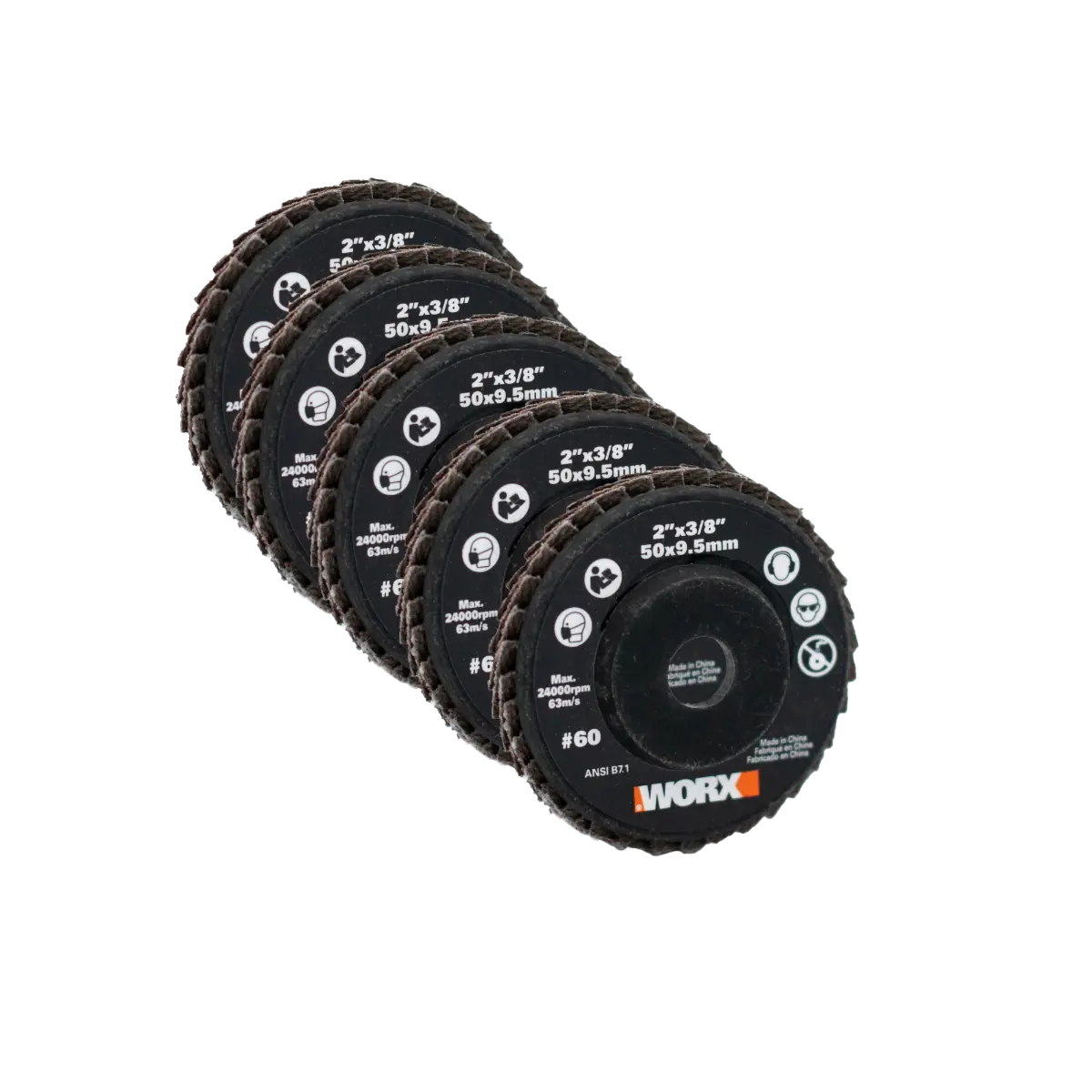 2" MAKERX 60G Flap Sanding Wheels (5PC)