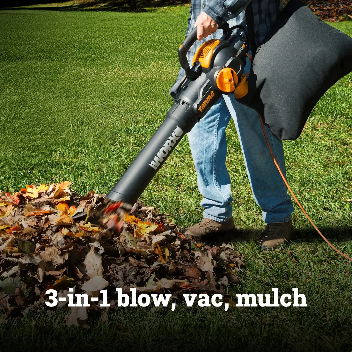 TRIVAC 3-in1 Blower, Mulcher, Vacuum WG509 | WORX