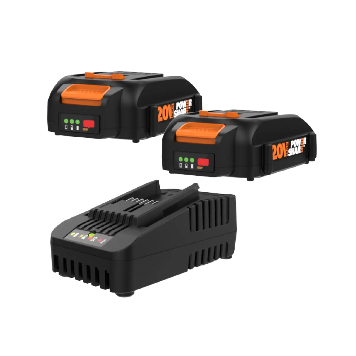 (2) 2.0Ah Batteries and Quick Charger Kit