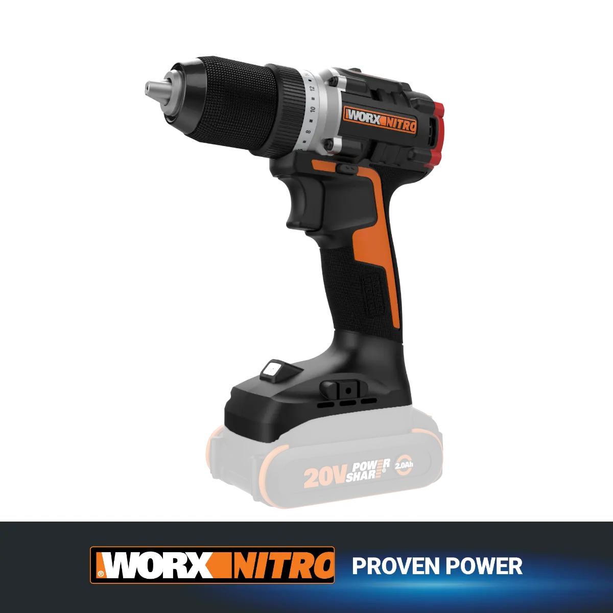 Nitro 20V Cordless 1/2" Compact Drill/Driver (Tool Only)