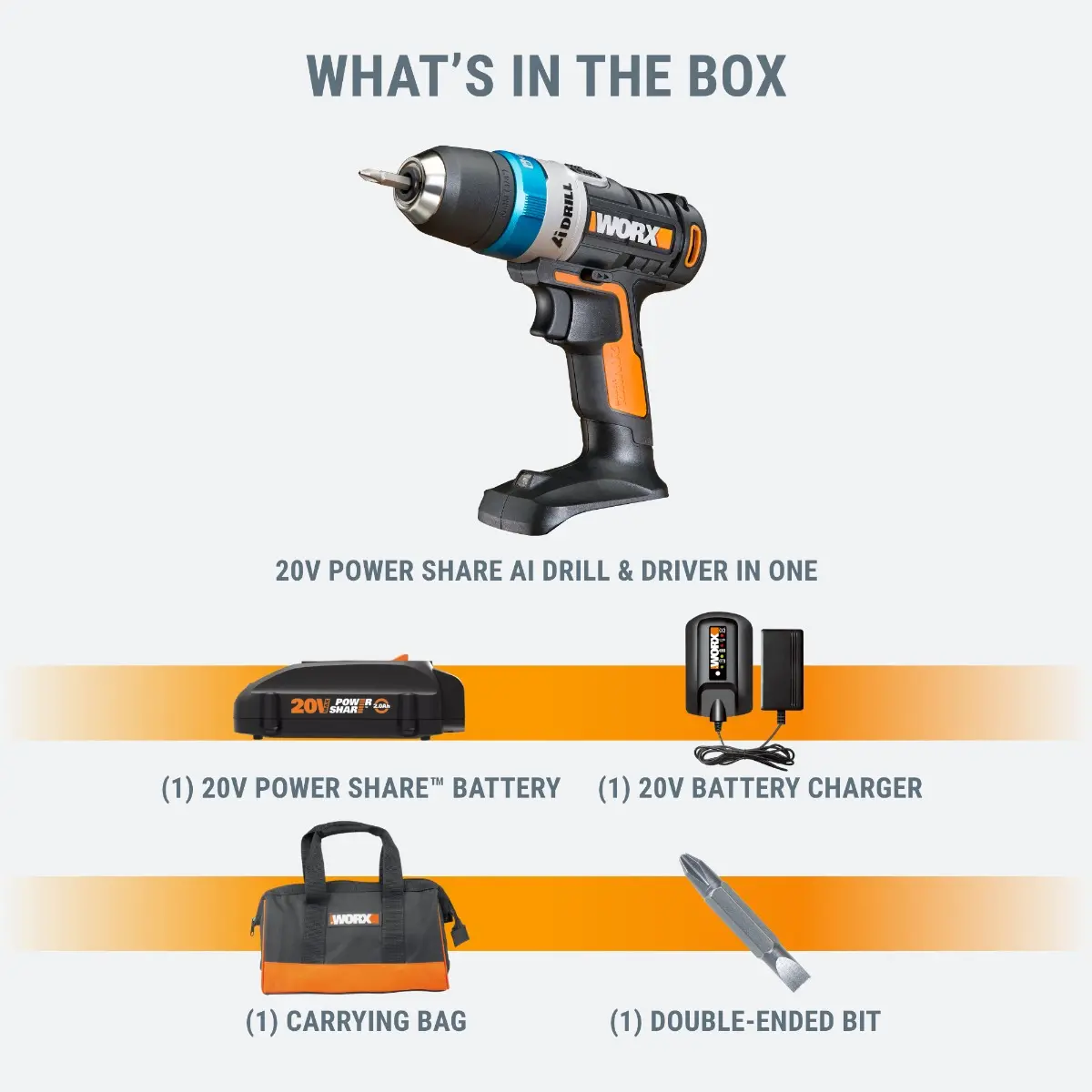 20V Cordless Ai Drill & Driver - WX178L | WORX