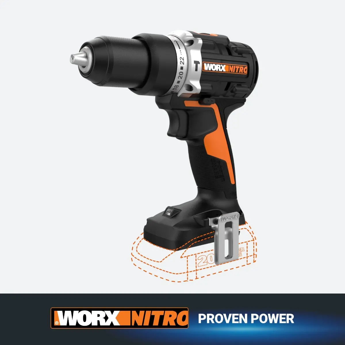 20V Cordless Hammer Drill with Brushless Motor | WORX