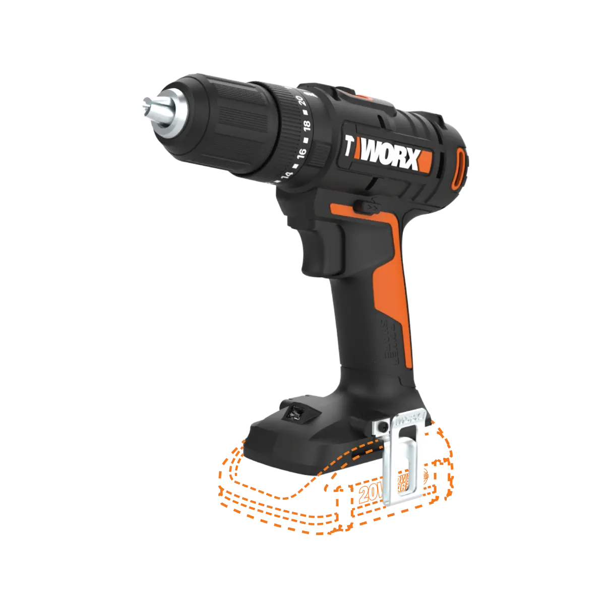 20V Cordless 1/2" Hammer Drill (Tool Only)