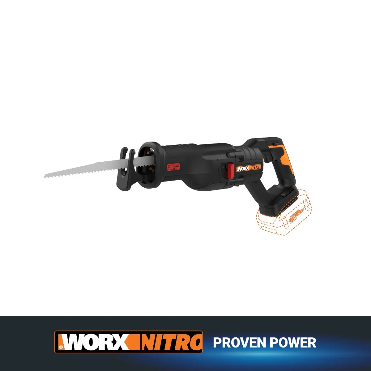 Nitro 20V Power Share Cordless Reciprocating Saw with Brushless Motor - Tool Only