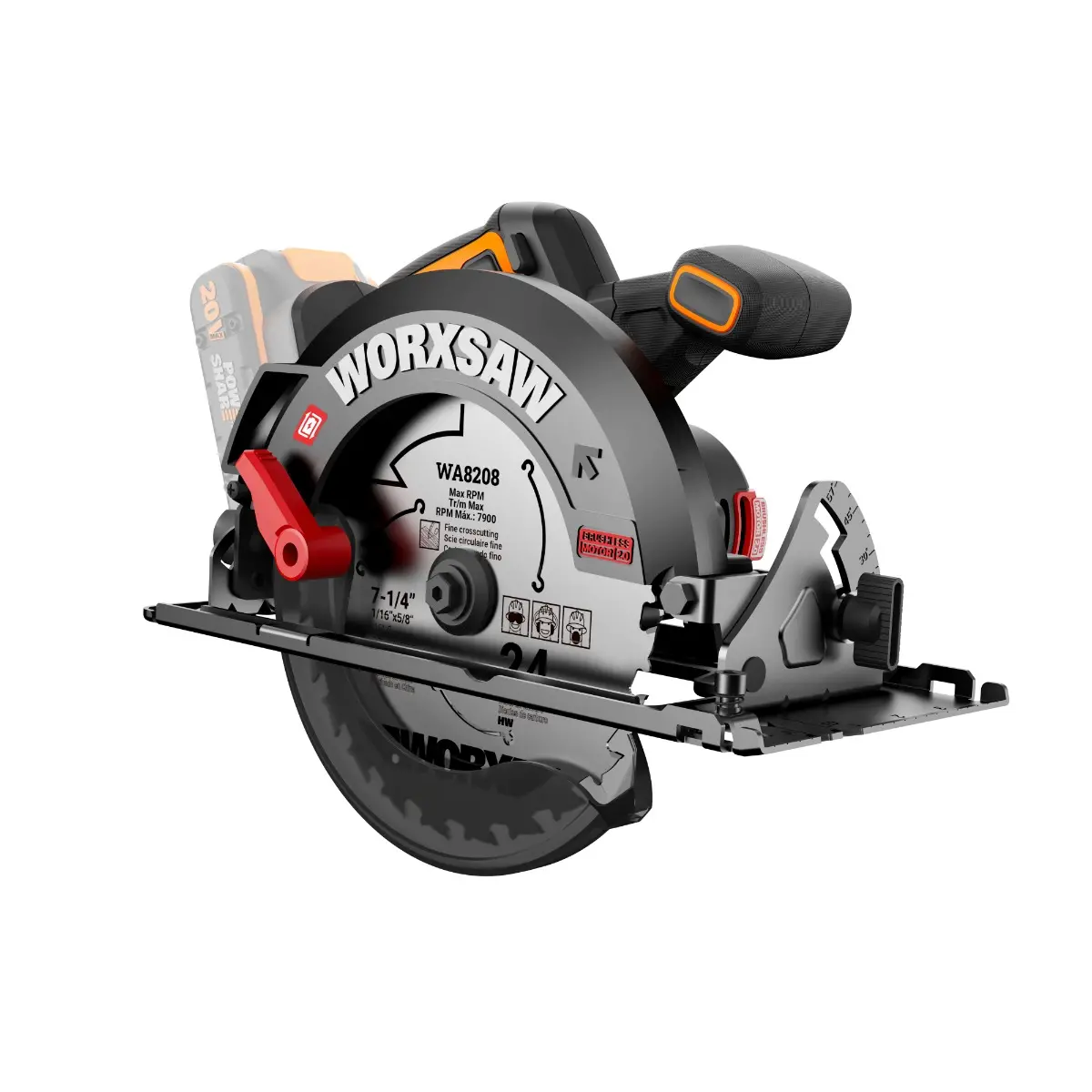 20 V 7-¼" brushless circular saw - Tool Only