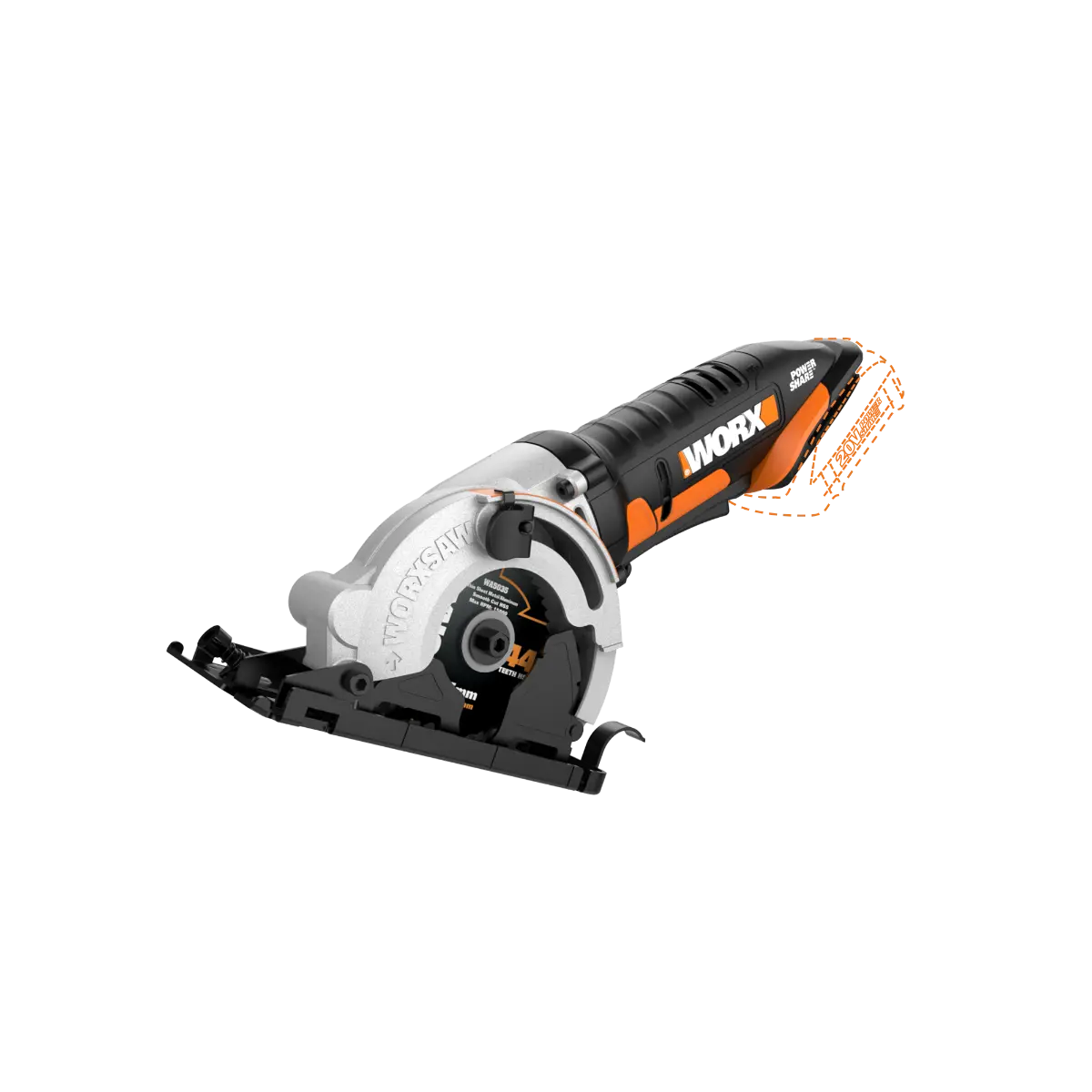20V Power Share 3-3/8" WORXSAW Compact Circular Saw - Tool Only