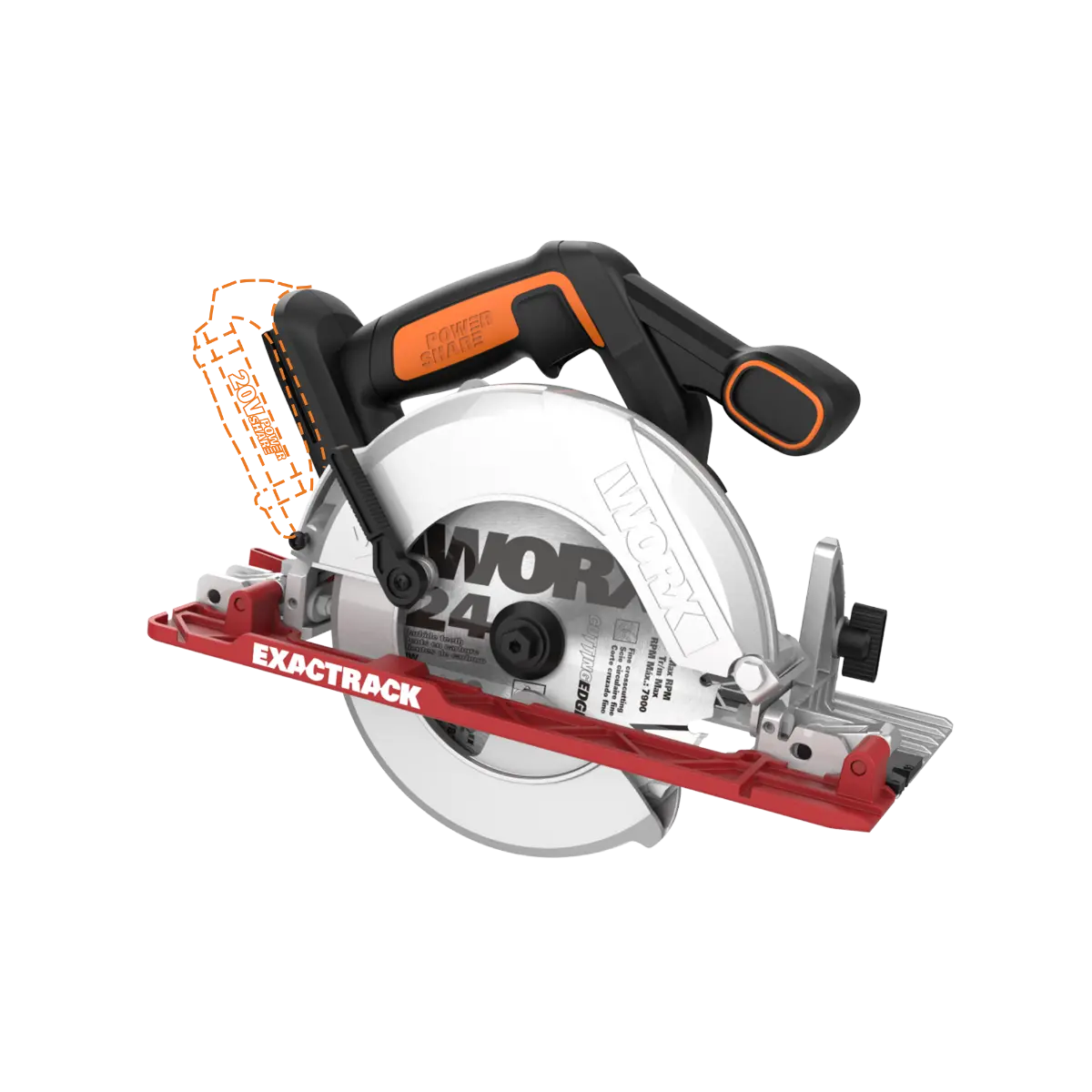 20V Power Share ExacTrack 6-1/2" Circular Saw - Tool Only
