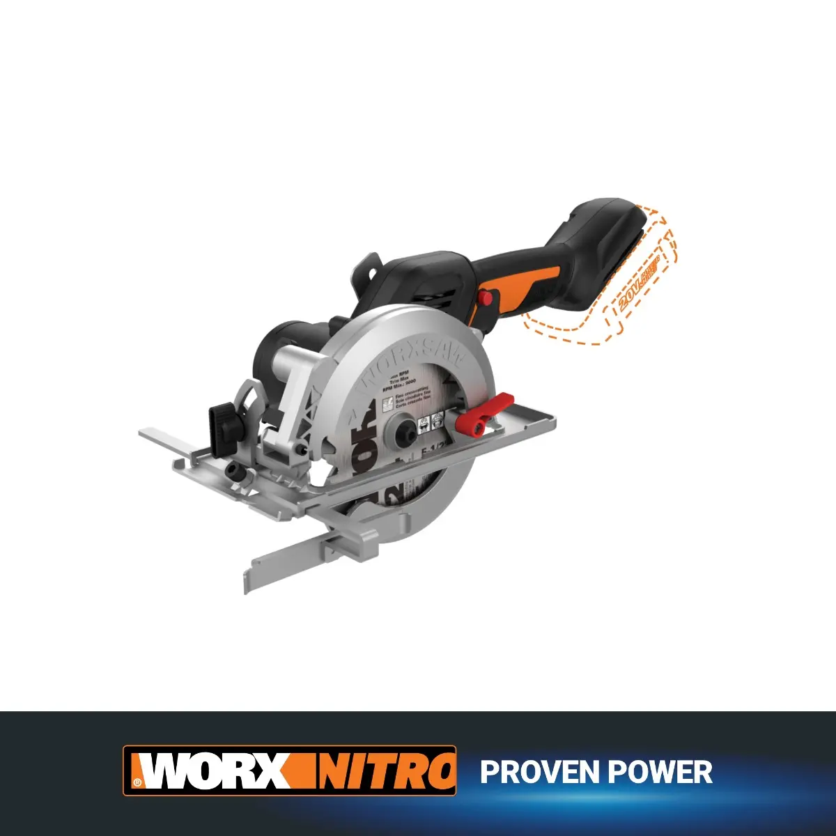 20V 4-¹⁄₂" brushless compact circular saw - Tool Only 20V 4-¹⁄₂" brushless compact circular saw - Tool Only