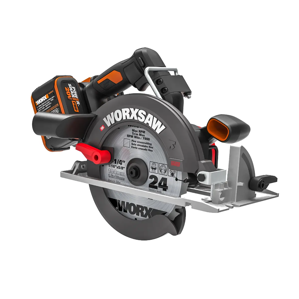 2 × 20V 7-1/4" brushless circular saw