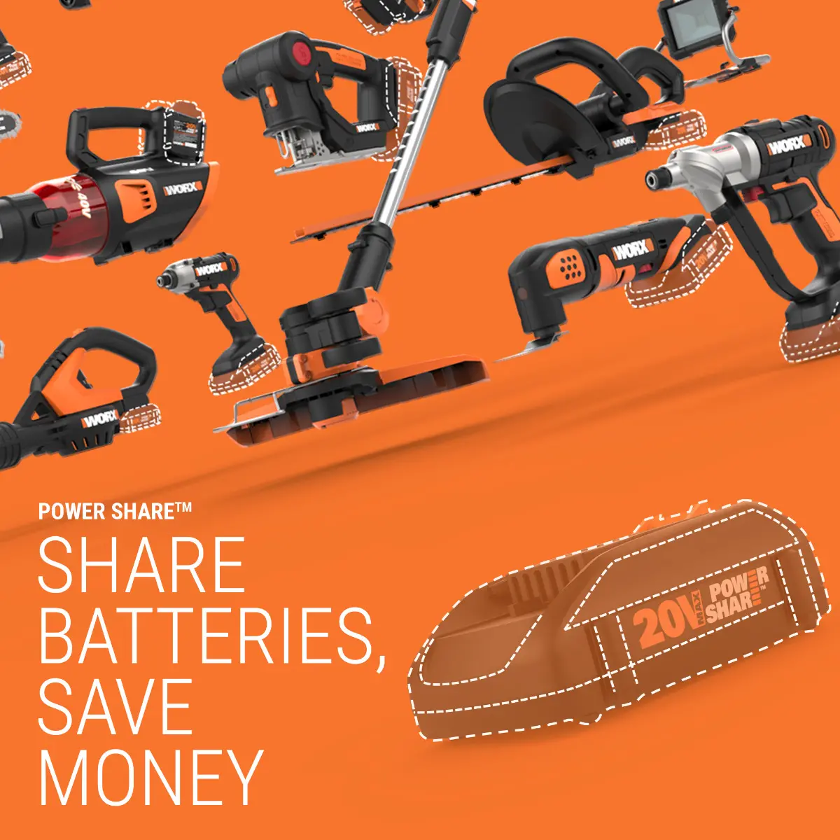 20V Cordless Oscillating Multi-Tool | Tool Only - WX682L.9 | WORX