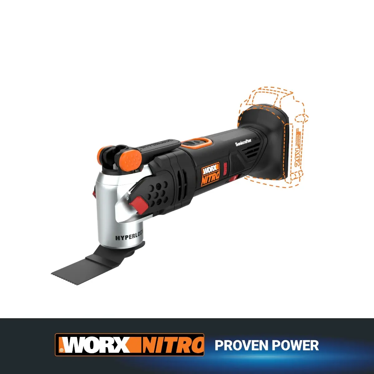 Nitro 20V Power Share Cordless Oscillating Multi-Tool with Brushless Motor - Tool Only