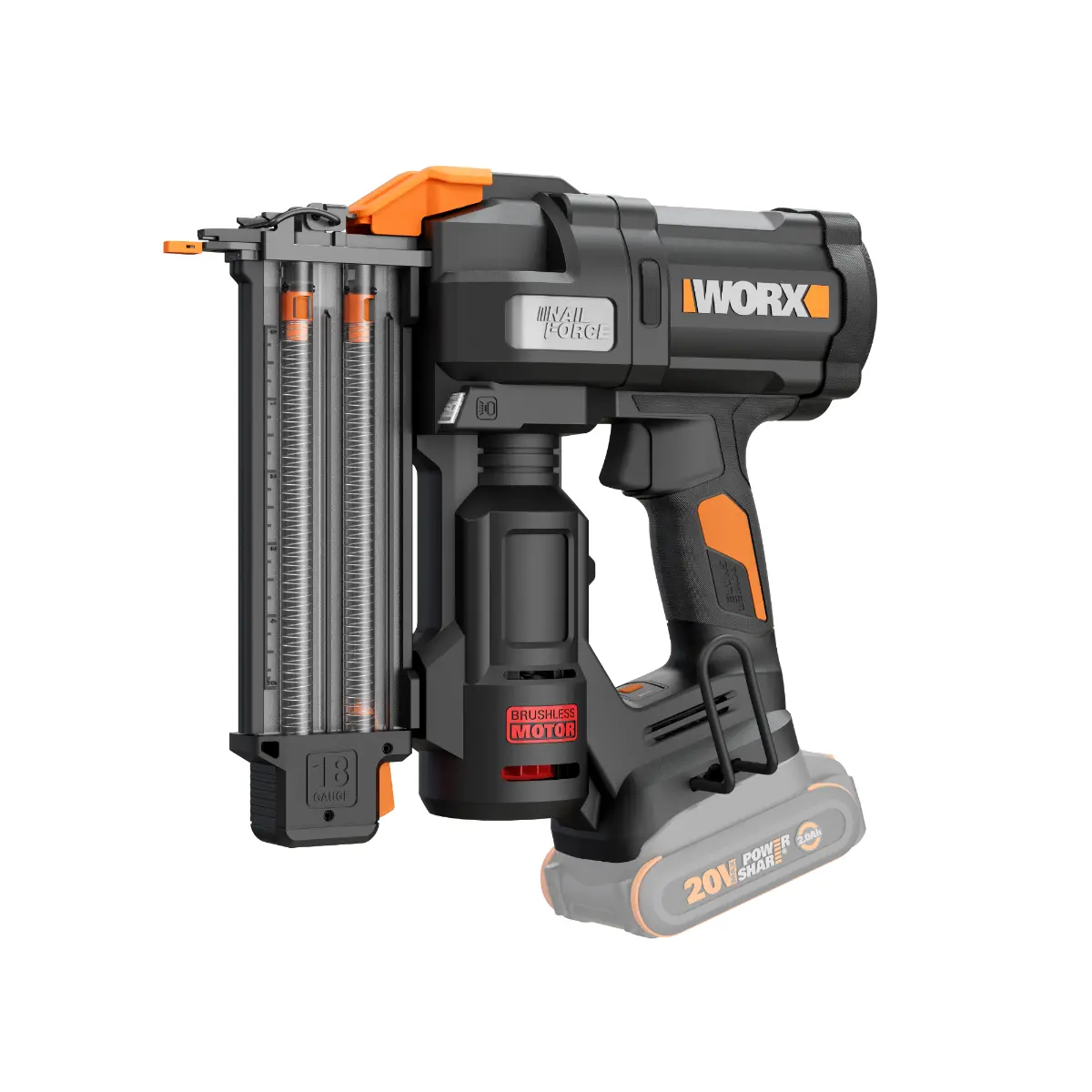 20V 18-gauge brushless brad nailer - tool only