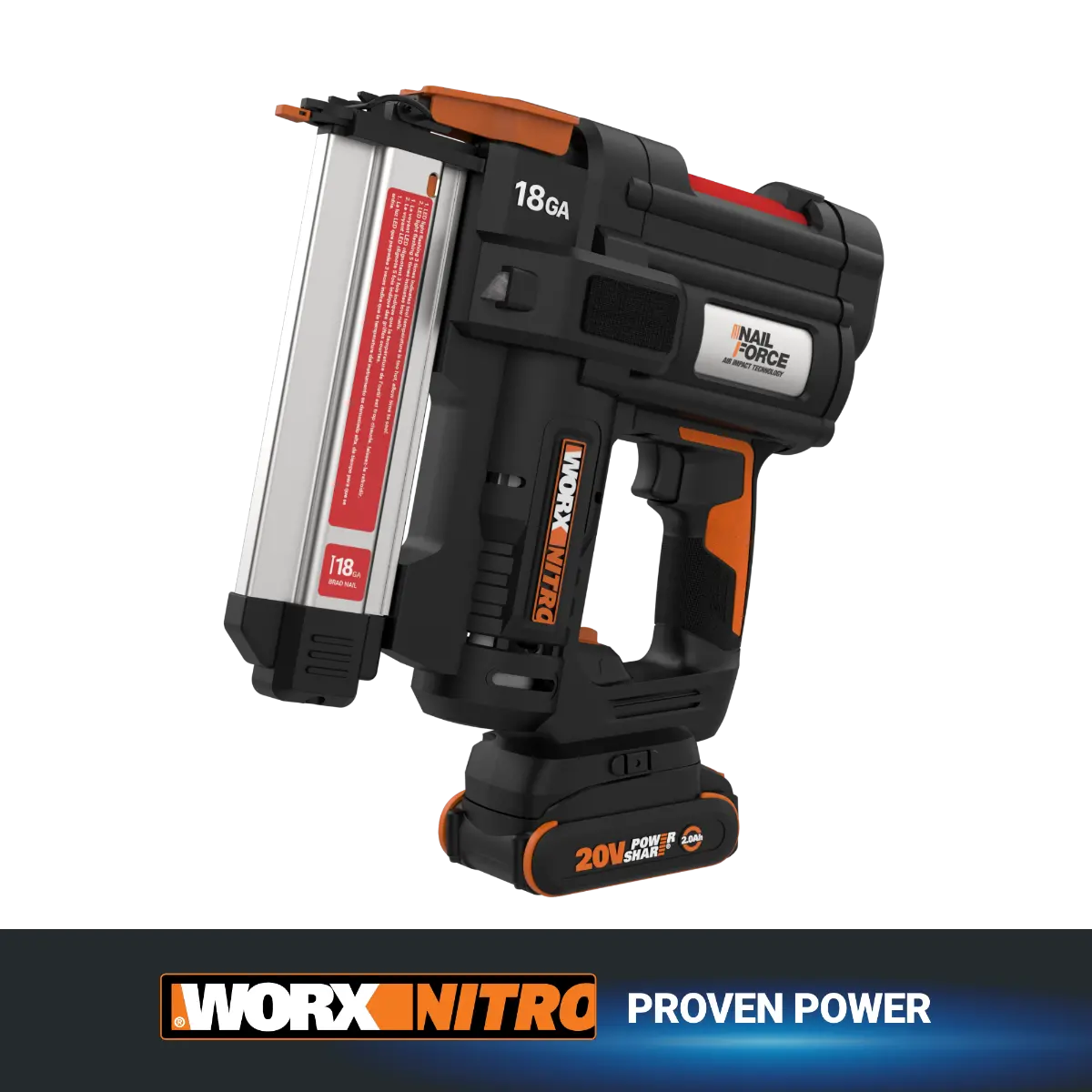 Nitro 20V Cordless 18Ga Brad Nail Gun