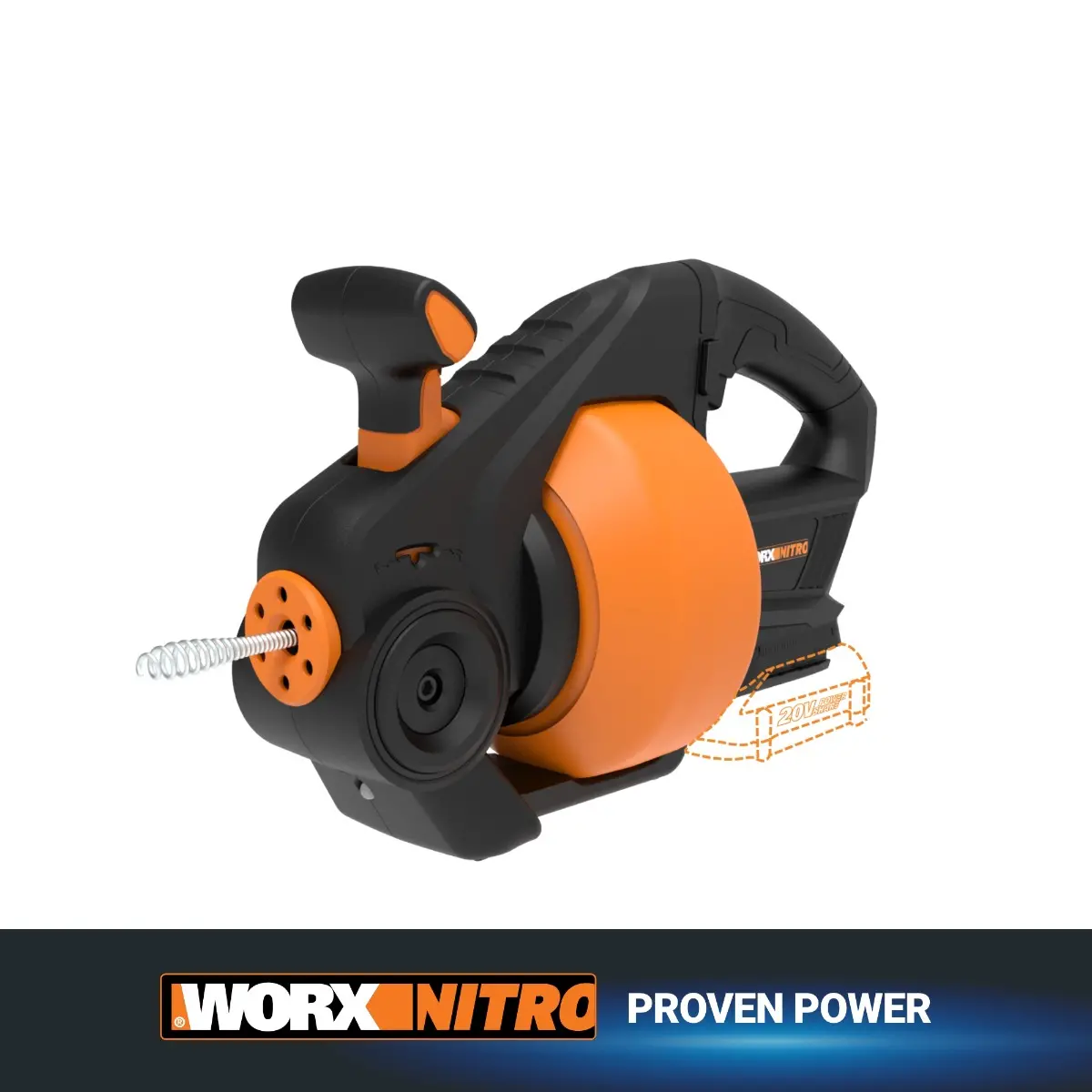 Nitro 20V Power Share 25 ft. Cordless Drain Auger - Tool Only