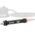black wood burning pen and comparable soldering iron in front of white background