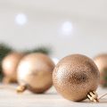 gold holiday ball decorations