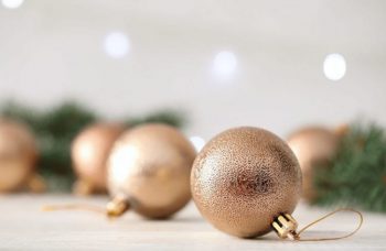 gold holiday ball decorations