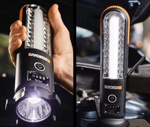 holding Worx Multi-Function Portable Car charger