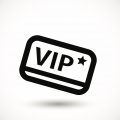 VIP Icon on white black gradient