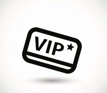 VIP Icon on white black gradient