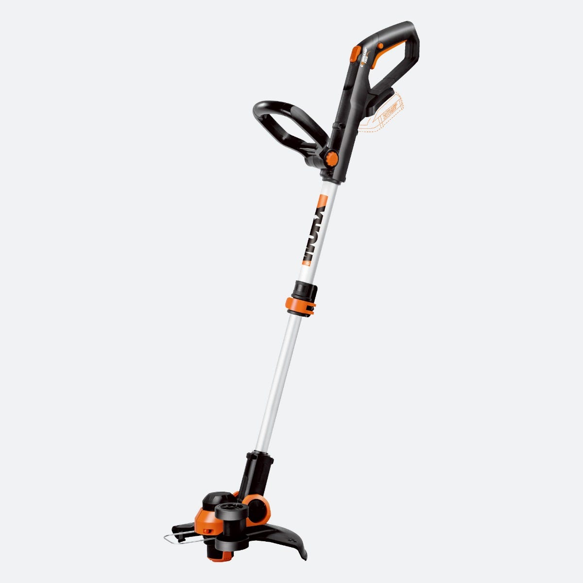 and 2-hr Dual Charger included Worx WG163.4 20V Cordless 12” Grass Trimmer/Edger with Command Feed; 3 20V Batteries 