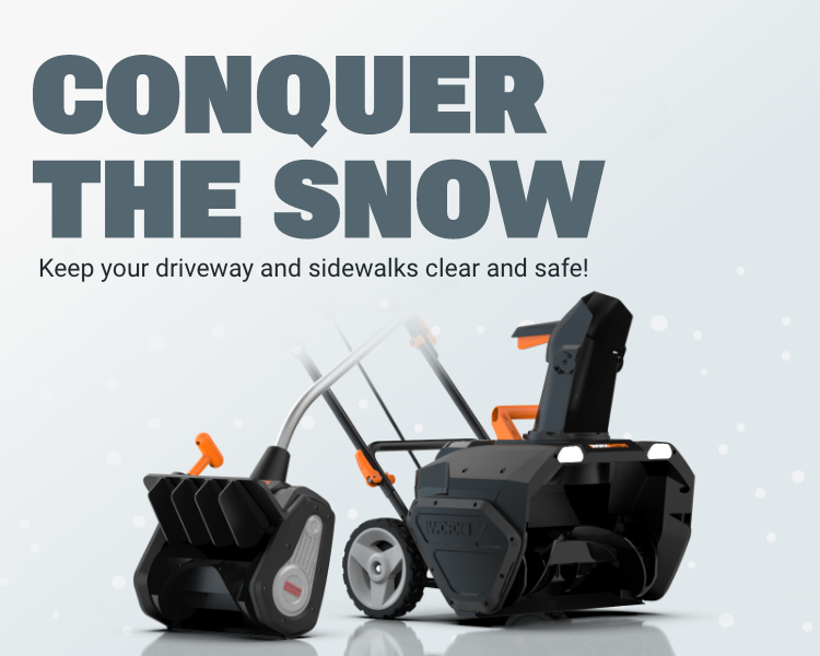 Conquer the snow. Keep your driveway and sidewalks clear and safe!