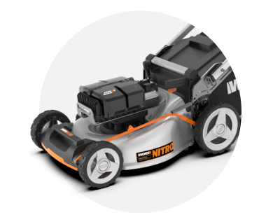 Click to go to Worx cordless push lawn mowers