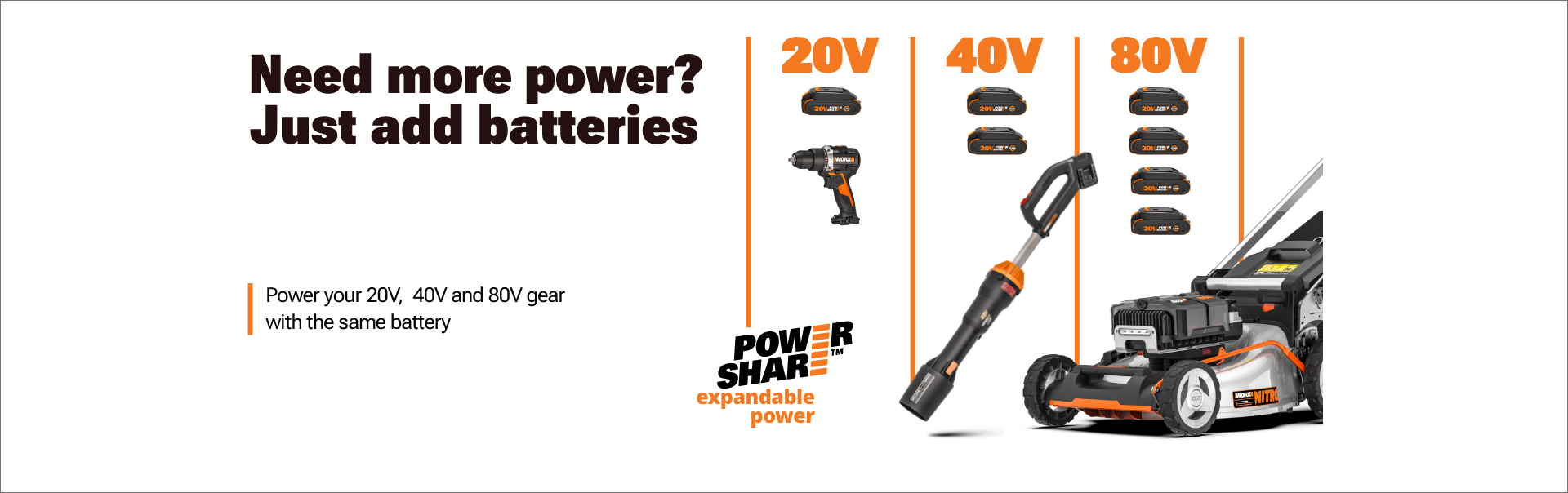 Need more power? Just add batteries