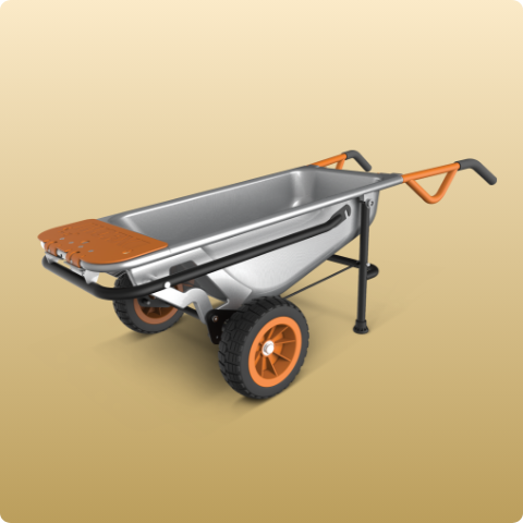 Aerocart 8-in-1 Yard cart on gradient background