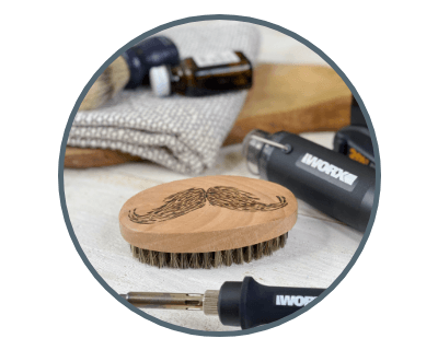 makerx mustache hair brush