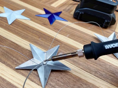 soldering wire to silver star