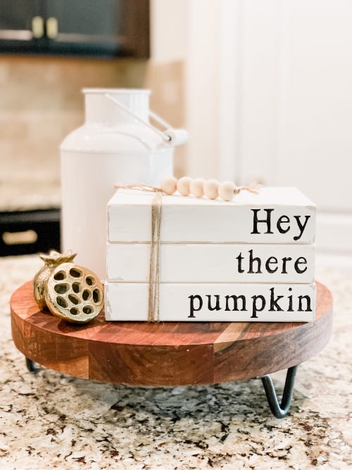 featured image for hey there pumpkin fall faux stacked books