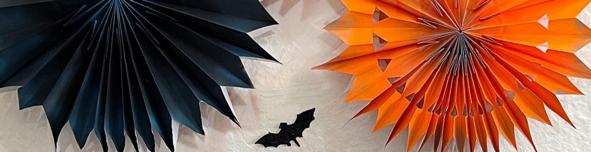 Orange and black halloween theme pinwheels