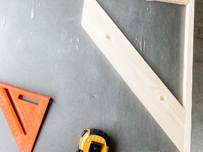 angled cut wood piece