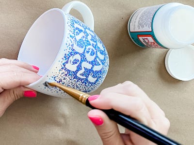 One Savvy Mom ™  NYC Area Mom Blog: DIY Dishwasher Safe Tissue Paper Coffee  Mugs Kids Craft Tutorial