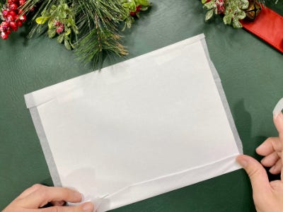 folding white tissue paper