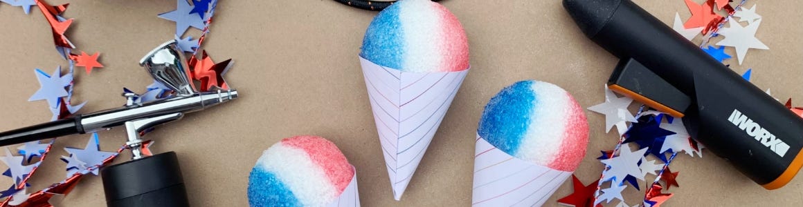 styrofoam snow cone magnets