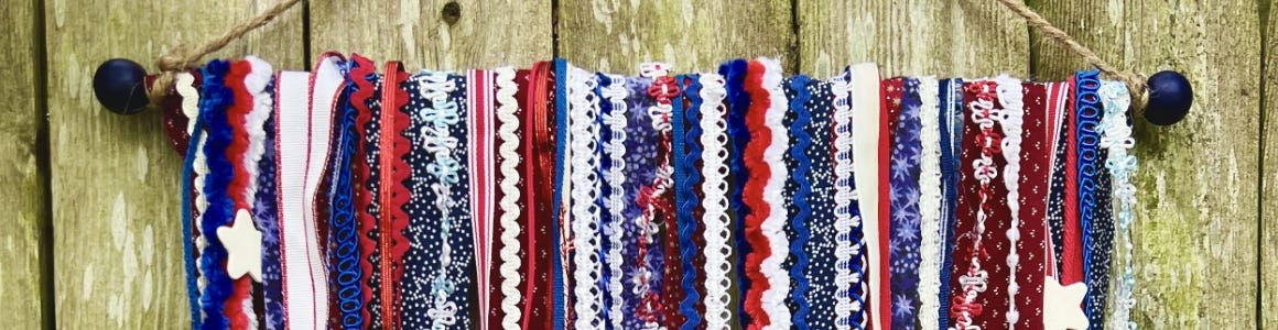 colorful red white blue hanging