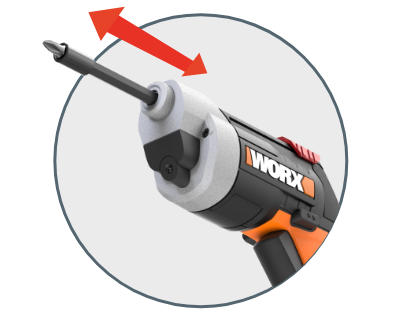 WORX 4v cordless EXT Reach Driver WX252L - Expandable shaft