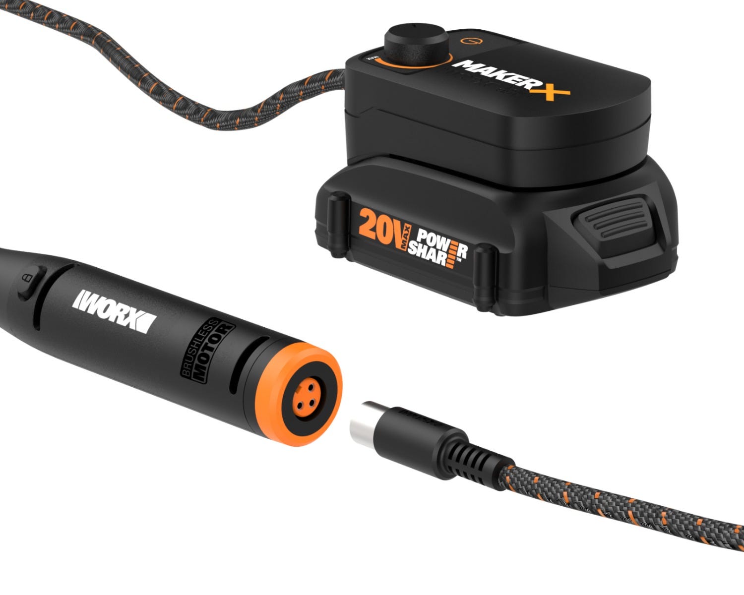 Worx® MakerX™ Power Share 20V Cordless Rotary Tool & Airbrush Kit