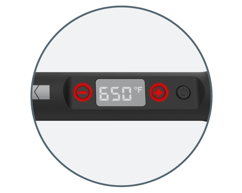 image of the digital temperature display