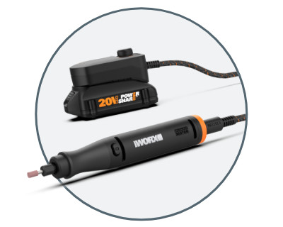 Worx® MakerX™ Power Share 20V Cordless Mini Heat Gun Rotary Tool