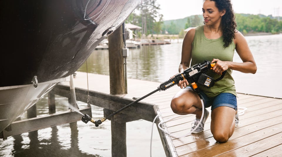 WORX Hydroshot Adjustable Power Scrubber with Quick Snap Connection (Hard  Bristles) in the Pressure Washer Parts department at