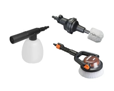 Worx Hydroshot Adjustable Outdoor Power Scrubber, Quick Snap Connection - Wa1821 (Hard Bristles)