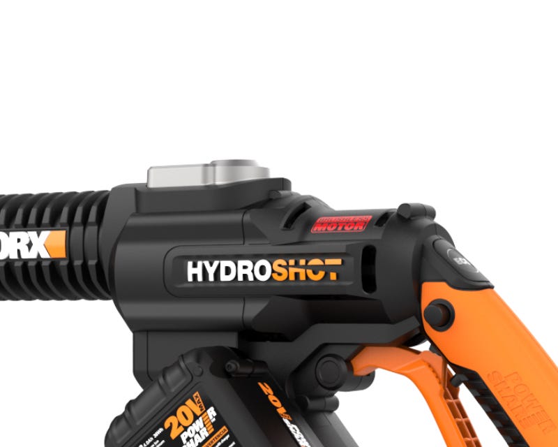 close up image of the side view of the hydroshot with the brushless motor icon